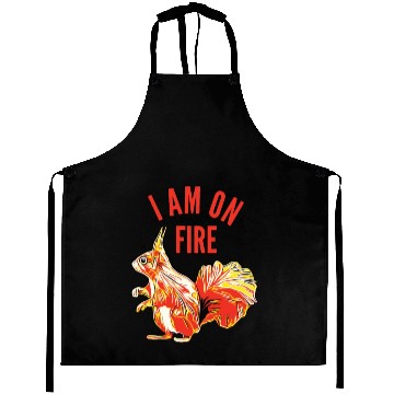 Discover Squirrel I am on Fire Aprons