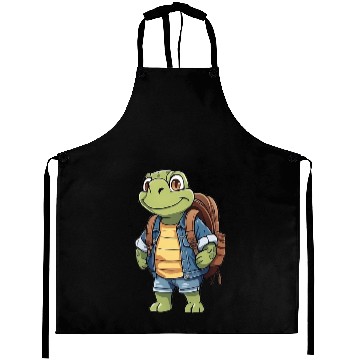 Discover Turtle Wearing Backpack Aprons