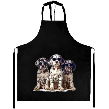 Discover Dalmatian with Glasses Funny Dog Lover Design Aprons