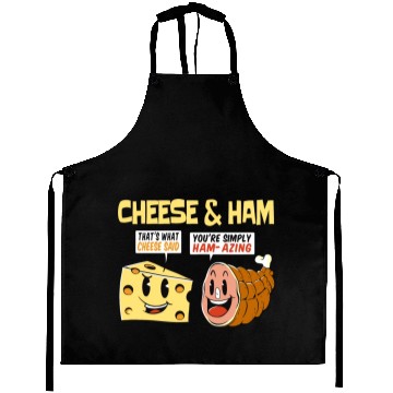 Discover Cheese and Ham Funny Food Lover Design Aprons