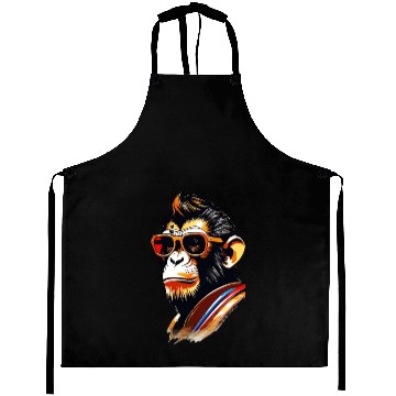 Discover cool monkey king wearing sunglasses Aprons