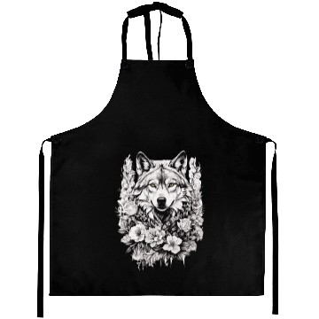 Discover flowered wolf Aprons