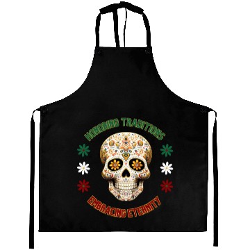Discover Mexican calavera Aprons