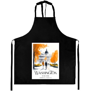 Discover Watercolor painting loving couple in Washington DC Aprons