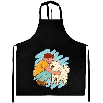Discover Dog and Boy Happy Friends Aprons