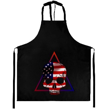 Discover American flag skull Aprons