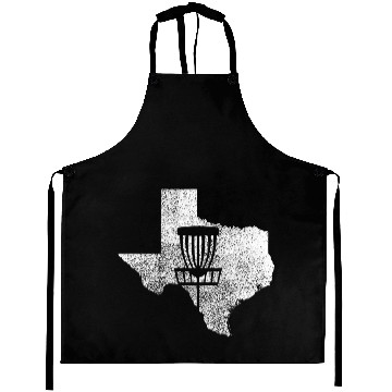 Discover Texas Disc Golf State with Basket Distressed Graph Aprons