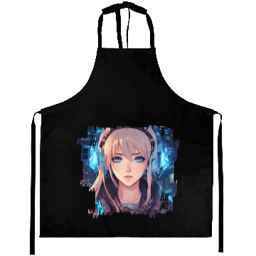 Discover Aria Vox // Cyberpunk Girl Aprons