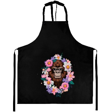 Discover Flowery Bigfoot Aprons