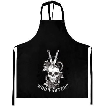 Discover Who farted skull Aprons