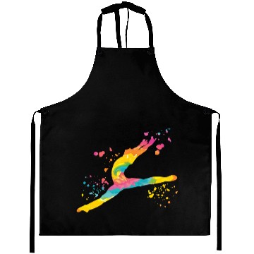 Discover Ballet Dancer Colorsplash Man Ballerino Aprons