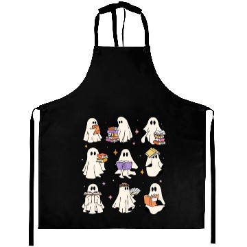 Discover Teacher Halloween Ghost Read Books Reading Teacher Aprons