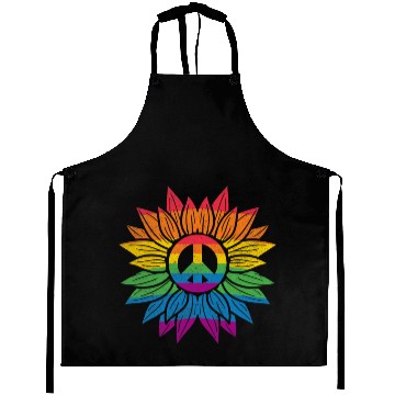 Discover Rainbow Sunflower Love Is Love LGBT Gay Lesbian Aprons
