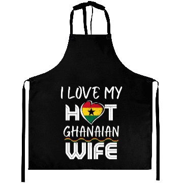 Discover Funny I Love My Hot Ghanaian Wife Husband Aprons