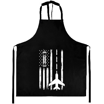 Discover Air Traffic Controller Patriotic Airplane Aviation Aprons