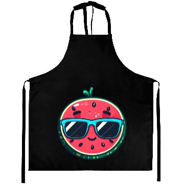 Discover Kawaii Melon with Sunglasses: Summer Fruit Chill Aprons