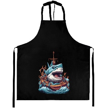 Discover shark attack Aprons