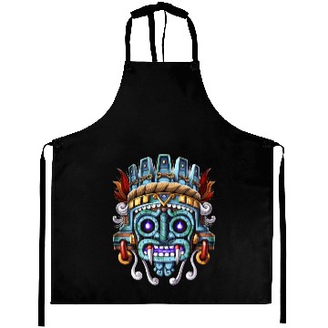 Discover Aztec God Tlaloc Aprons