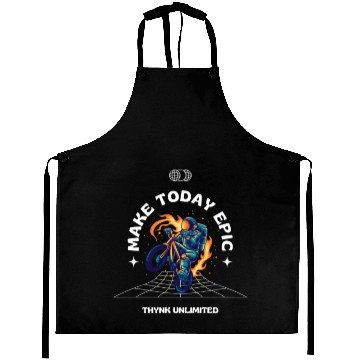 Discover Black Illustrative Skateboard Aprons 2