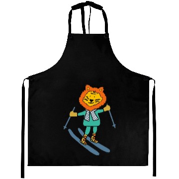 Discover Liger skiing with fancy scarf Aprons