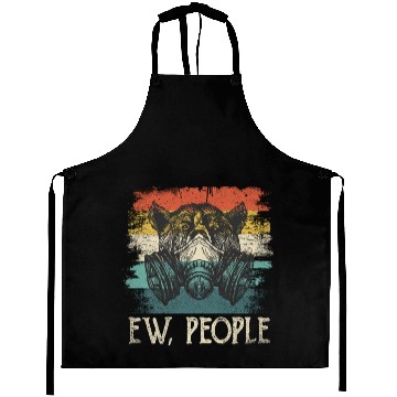Discover Ew People Bear Funny Introvert Vintage Retro Aprons