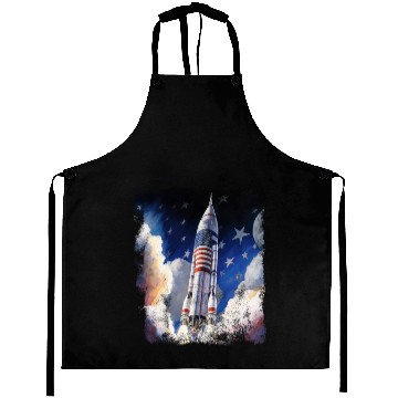 Discover Patriotic Starship US Astronauts Stars and Stripes Aprons