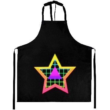 Discover Star neon vintage retro style 90s Aprons