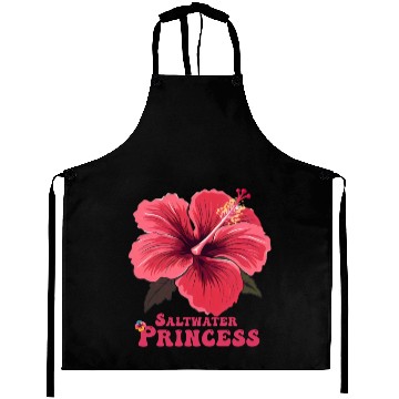 Discover Surfing Girl Hibiscus Aprons
