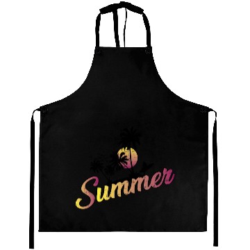 Discover Summer Typography Aprons Design