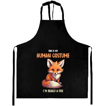 Discover Cute Fox Halloween Aprons | This is My Human