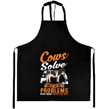 Discover Cow Gift Farmer Cattle Breeder Cows Aprons