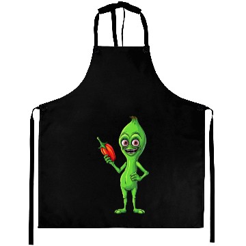 Discover Green Alien Meets Bell Pepper: A Quirky Fusion Aprons