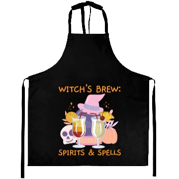 Discover Witch's Brew: Spirits & Spells Bartender Halloween Aprons