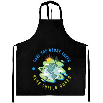 Discover SAVE THE OZONE LAYER BLUE SHIELD GUARD Aprons