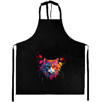 Discover Color Explosion Persian Cat Aprons