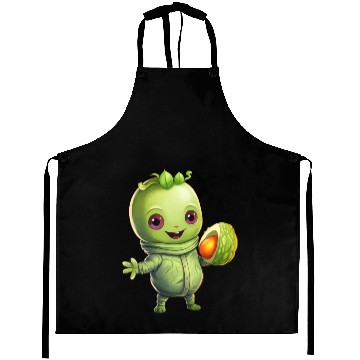 Discover Green Alien Meets Avocado: Healthy Extraterrestria Aprons