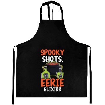 Discover Spooky Shots Eerie Elixirs Bartender Halloween Aprons