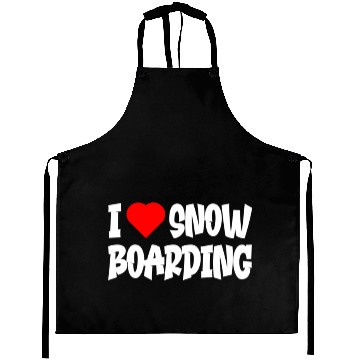 Discover I Love Snowboarding Aprons