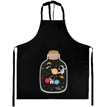 Discover Space In A Bottle Funny Astronauts Aprons