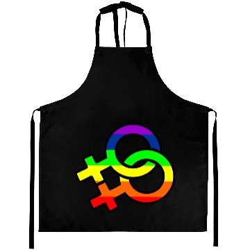 Discover Gender lesbian logo with rainbow Aprons