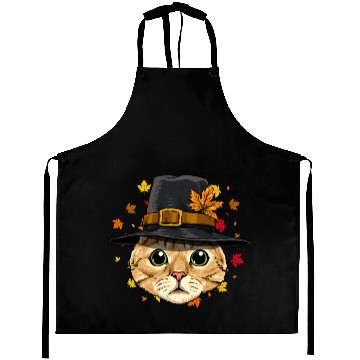 Discover Thanksgiving Cat Pilgrim Aprons