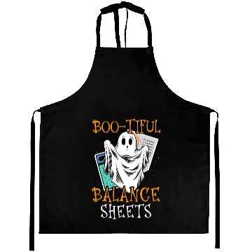 Discover Boo-tiful Balance Sheets Accountant Halloween Aprons