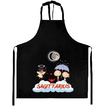 Discover Zodiac Sign Sagittarius Astrology Angel & Bow Aprons