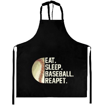 Discover Eat Sleep Baseball Repeat Funny Baseball Softball Aprons