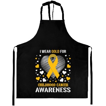 Discover I Wear Childhood Cancer Awareness Supporter Ribbon Aprons