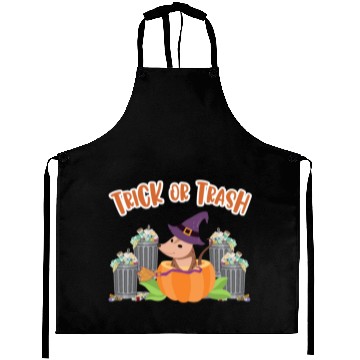 Discover Trick or Trash Happy Halloween Aprons