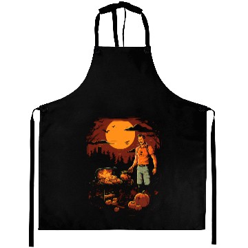 Discover Grillin' & Chillin' Halloween BBQ Cookout Grillin Aprons