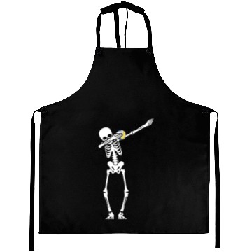 Discover Dabbing Skeleton Playing Volleyball Halloween Aprons