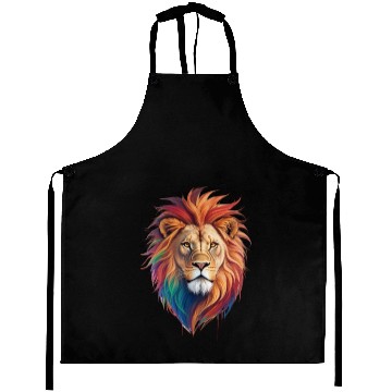 Discover Colorful Lion Head Aprons