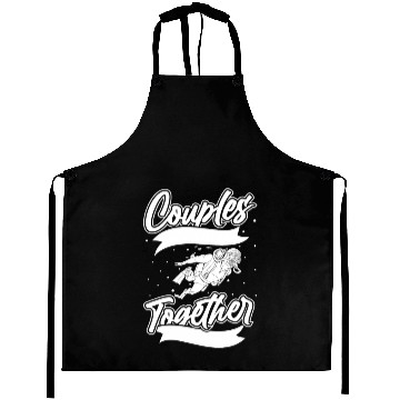 Discover Diving Diver Couple Aprons